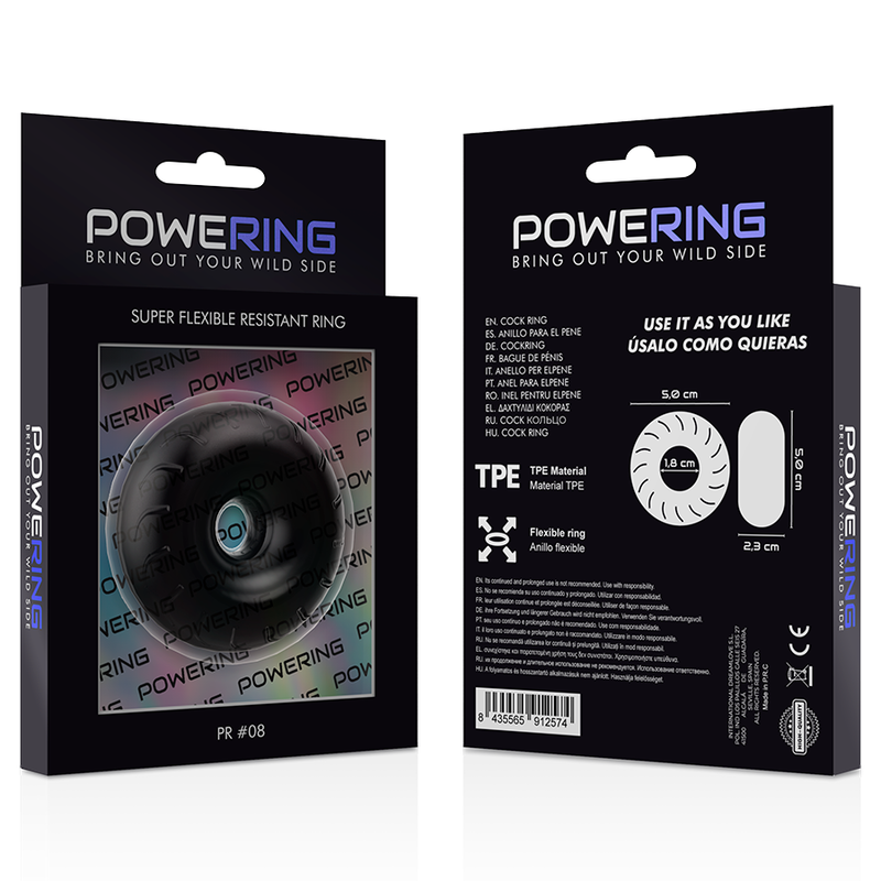 Anello di Erezione Powering in TPE Ipoallergenico per Prestazioni Superiori