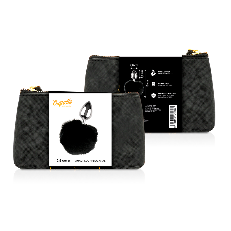 Plug anale in metallo Coquette con cristallo, eleganza e comfort