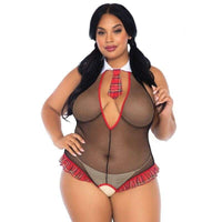 Thumbnail for Body a rete donna con scollo a V profondo e apertura cavallo—seduzione e femminilità