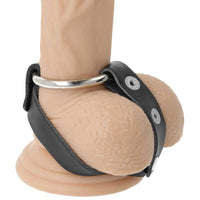 Thumbnail for Anello per Pene e Testicoli in Metallo Regolabile Nero per Più Durata