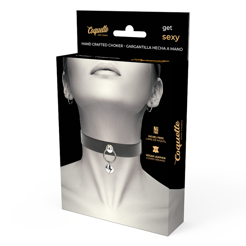 Collana fetish in pelle vegana regolabile, accessorio elegante