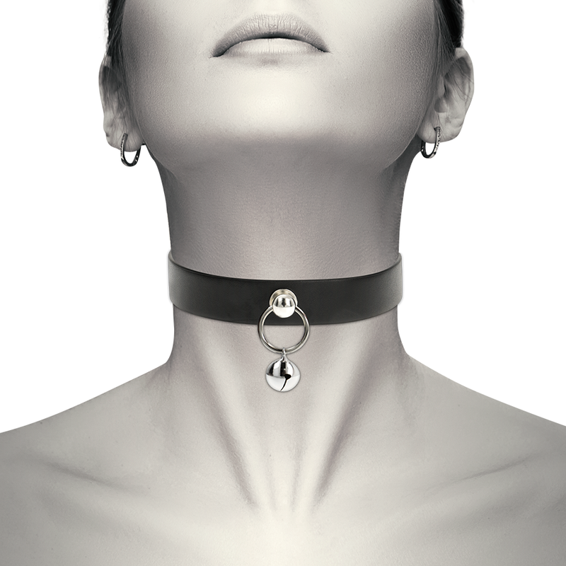 Collana fetish in pelle vegana regolabile, accessorio elegante