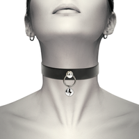 Thumbnail for Collana fetish in pelle vegana regolabile, accessorio elegante