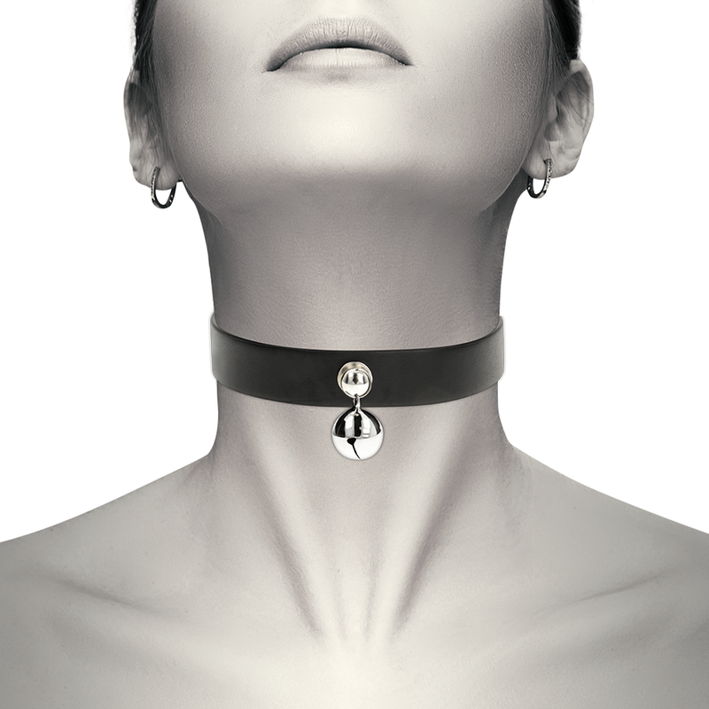 Collana fetish vegan regolabile elegante in pelle senza nichel