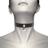 Thumbnail for Collana fetish vegan regolabile elegante in pelle senza nichel