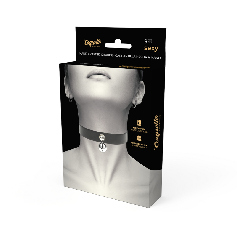 Collana fetish vegan regolabile elegante in pelle senza nichel