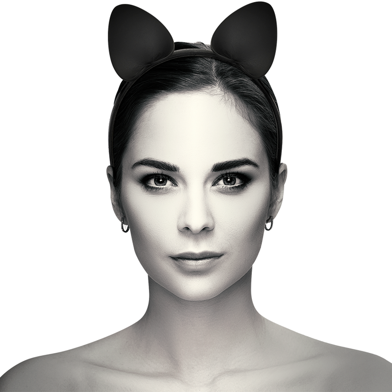 Cerchietto in Pelle Vegana con Orecchie di Gatto - Eleganza Femminile