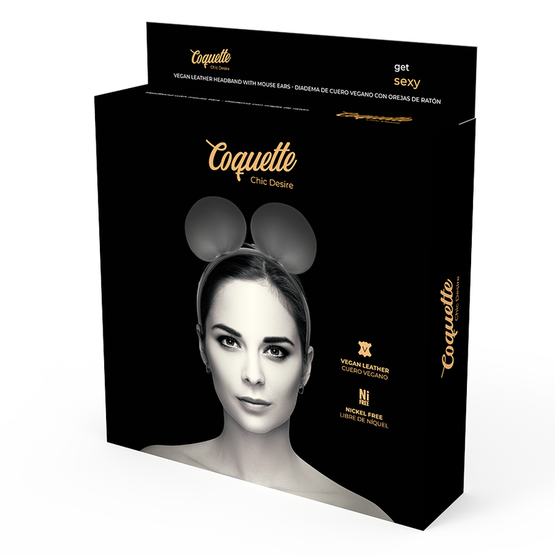 Cerchietto Topo in Pelle Vegana – Accessorio Seducente Coquette