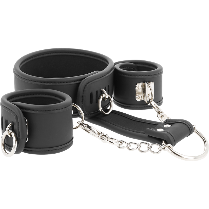 Set di Manette BDSM in Pelle Vegan e Metallo Nickel Free per Giocatori Esperti