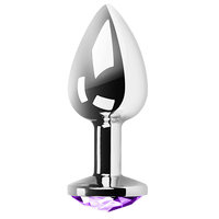 Thumbnail for Plug anale in metallo conica viola - Sensazioni intense e riscaldabili