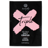Thumbnail for Gel stimolante unisex Triple X: effetto freddo, speziato e vibrazione
