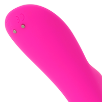 Thumbnail for Vibratore rosa in silicone con stimolazione doppia e 10 modalità