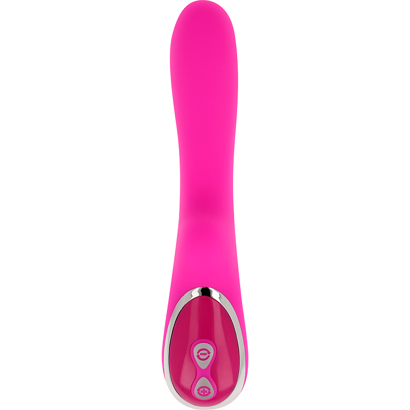 Vibratore rosa in silicone con stimolazione doppia e 10 modalità
