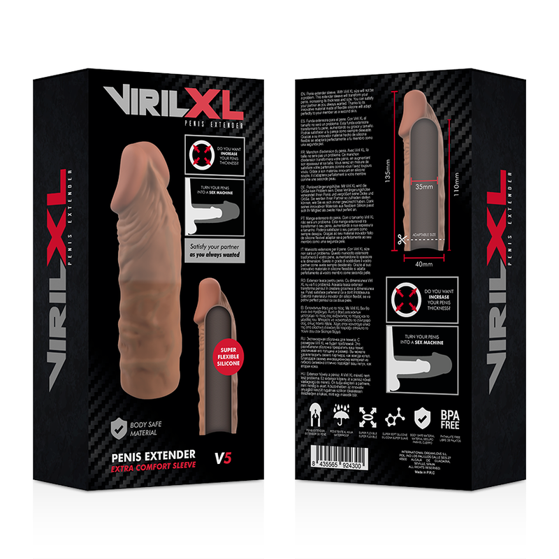 Guaina Estensione Viril XL: Aumenta Spessore e Lunghezza in Silicone