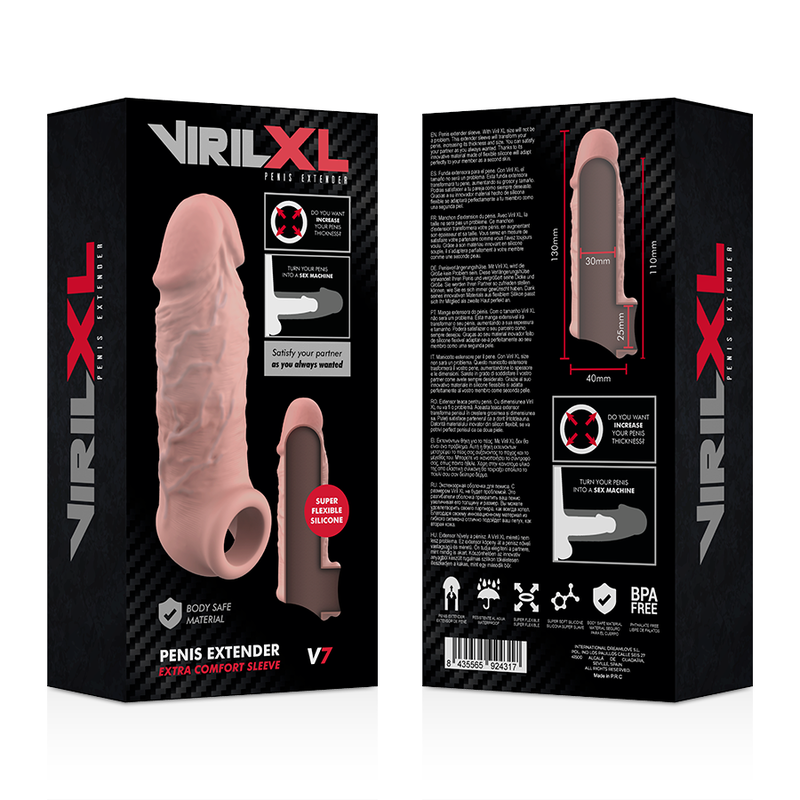 Guaina Penile Viril XL Extension: Aumenta Circonferenza e Piacere