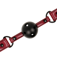 Thumbnail for Bavaglio in Pelle Vegano Fetish Submissive Regolabile per BDSM