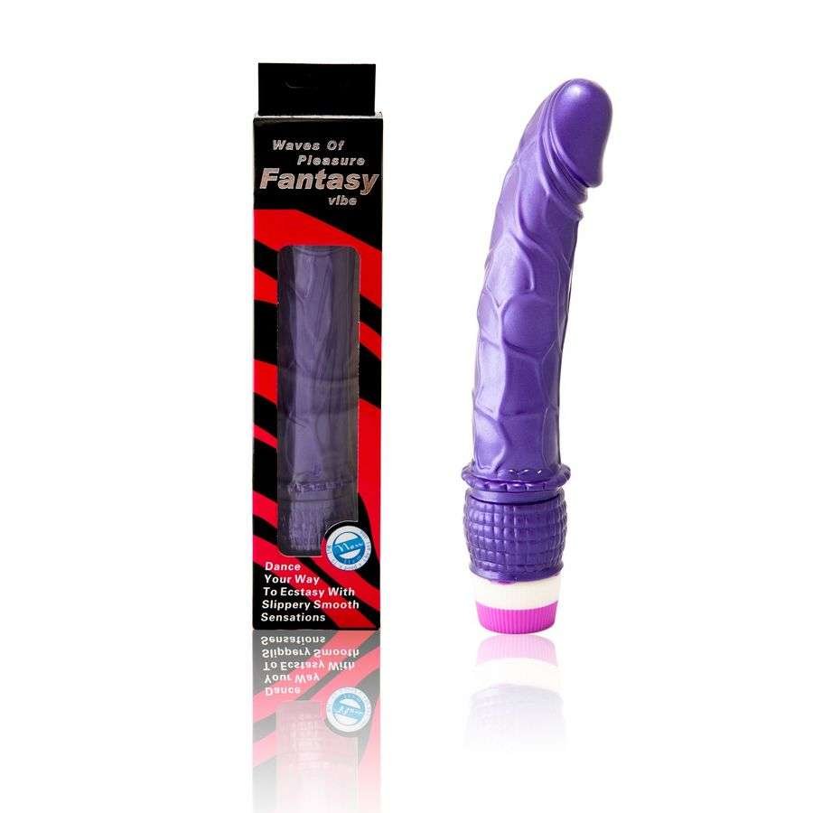 Vibratore Realistico Viola con Venature e Vibrazioni Multiple