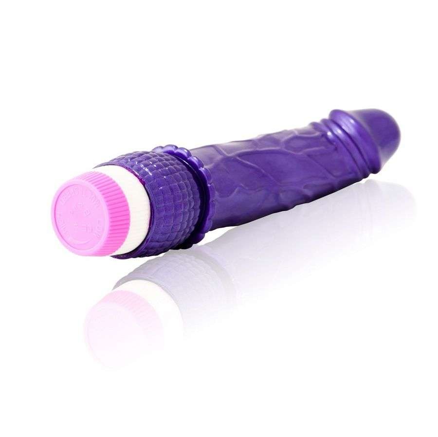 Vibratore Realistico Viola con Venature e Vibrazioni Multiple